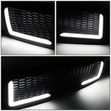 94-02 Dodge Ram Honeycomb Mesh Grille w/ LED DRL Lights - Matte Black