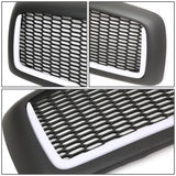 02-05 Dodge Ram Honeycomb Mesh Grille w/ LED DRL Lights Matte Black