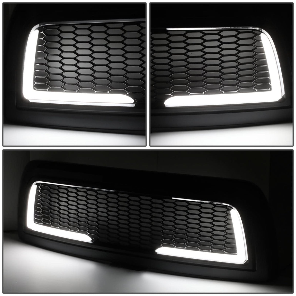 2010-2018 Dodge Ram 2500/3500 Honeycomb Mesh Grille with LED DRL