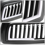 10-18 Dodge Ram 2500 3500 Vertical Fence Style LED DRL Grille Matte Black