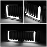 05-07 Ford F-250 F-350 F-450 F-550 Vertical Fence LED DRL Grille Chrome