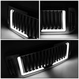05-07 Ford F-250 F-350 F-450 F-550 Vertical Fence LED DRL Grille Chrome