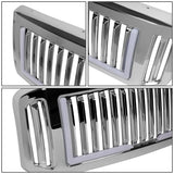 05-07 Ford F-250 F-350 F-450 F-550 Vertical Fence LED DRL Grille Chrome