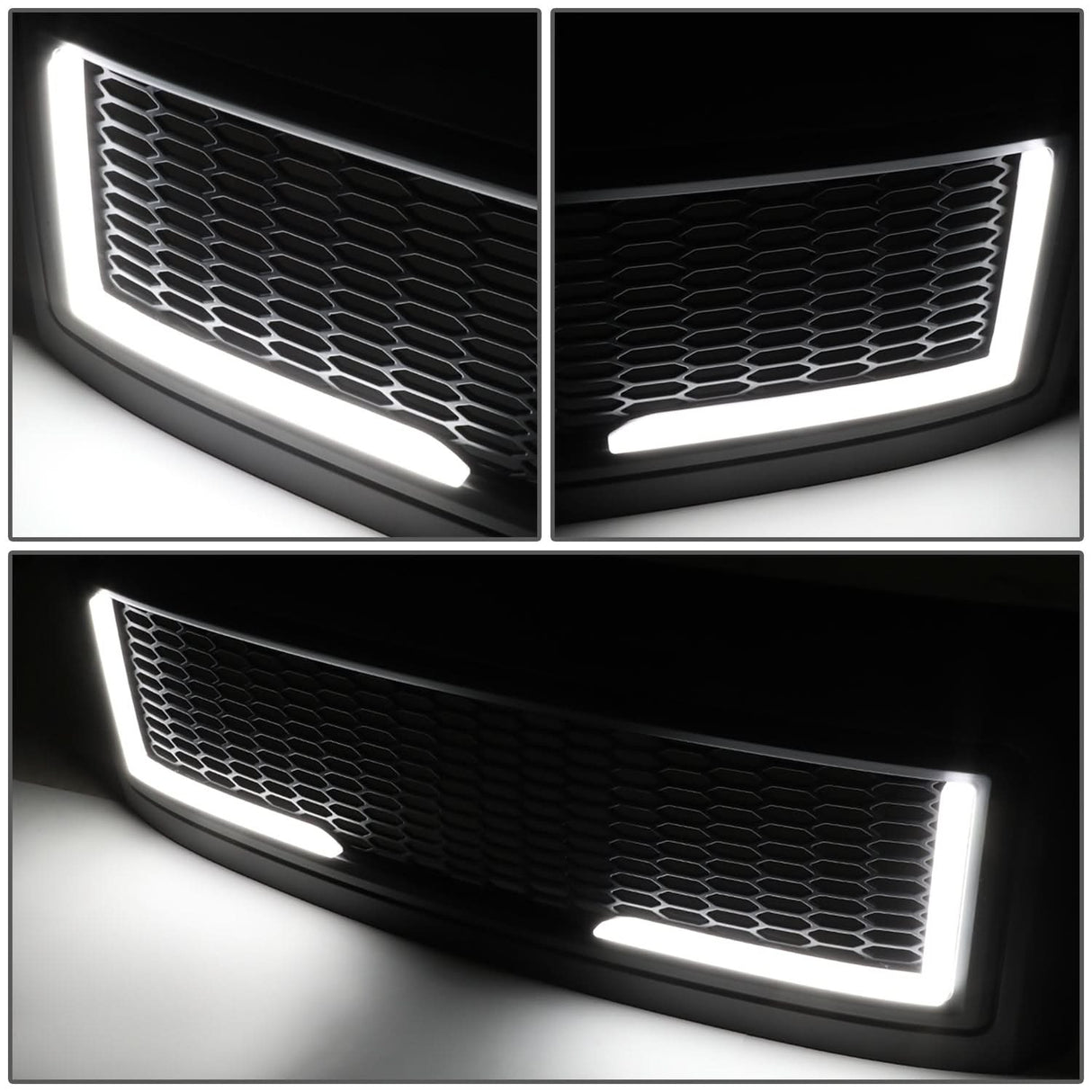 2008-2010 Ford F-250 F-350 F-450 F-550 Honeycomb Mesh Grille w/ LED DRL