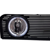 2005-2009 Ford Mustang Black Mesh Front Upper Grille Halo Fog Lights