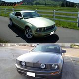2005-2009 Ford Mustang Black Mesh Front Upper Grille Halo Fog Lights