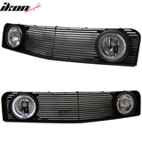 2005-2009 Ford Mustang Black Mesh Front Upper Grille Halo Fog Lights
