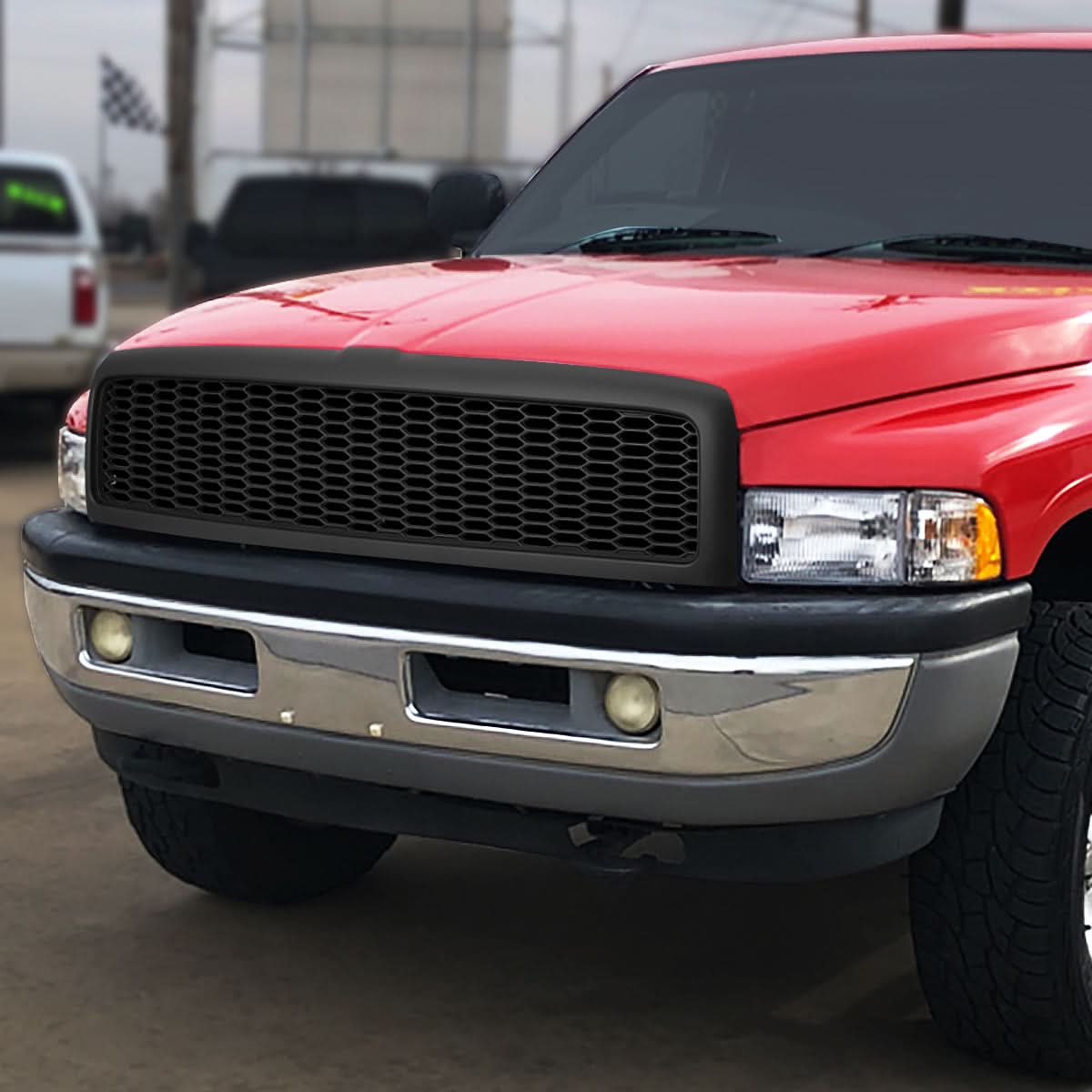 94-02 Dodge Ram 1500/2500/3500 Honeycomb Mesh Grille - Matte Black