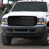 99-04 Ford F-250 F-350 F-450 F-550 Honeycomb Mesh Front Grille - Black