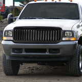 99-04 Ford F-250 F-350 F-450 F-550 Vertical Fence Style Grille - Black
