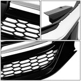 16-17 Honda Accord Honeycomb Style Front Grille Black Chrome
