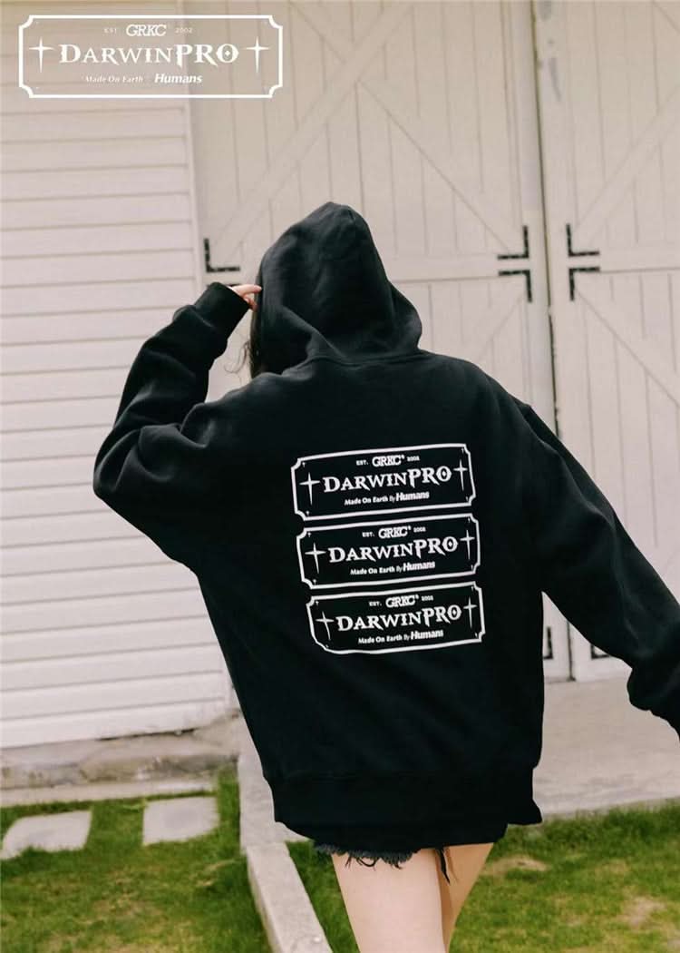 GRKC X DARWINPRO DG OVERSIZED HOODY- BLACK