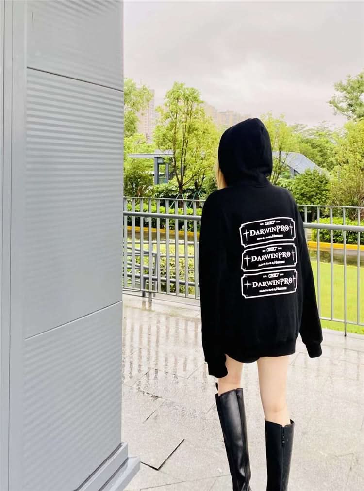 GRKC X DARWINPRO DG OVERSIZED HOODY- BLACK