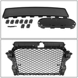 2014-2016 Audi A3 RS4 Style Grille Chrome Bezel Gloss Black