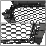 2014-2016 Audi A3 RS4 Style Grille Chrome Bezel Gloss Black