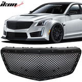 2014-2019 Cadillac CTS Sedan B Style Black Front Bumper Grille ABS