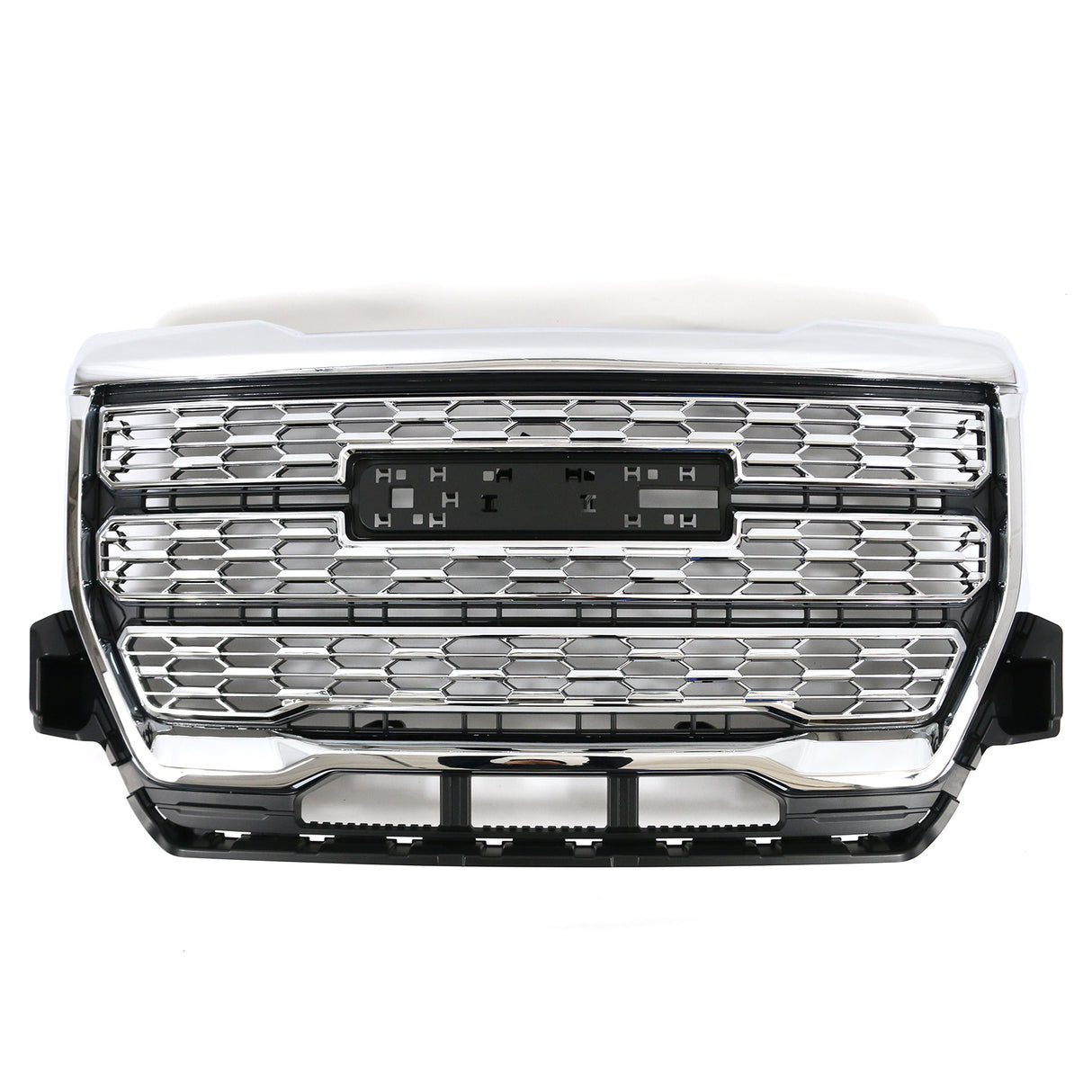 2021-2022 GMC Canyon Denali Style Black Front Bumper Upper Hood Grille