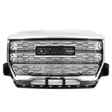 2021-2022 GMC Canyon Denali Style Black Front Bumper Upper Hood Grille