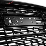 2021-2022 GMC Canyon Denali Style Gloss Black Front Bumper Hood Grille