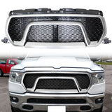 2019-2023 Dodge Ram 1500 Rebel Style Front Bumper Hood Grille Grill