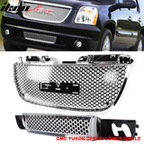 2007-2014 GMC Yukon Chrome Round Hole Mesh Style Upper + Lower  Grille