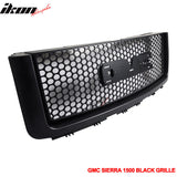 2007-2013 GMC Sierra 1500 2500 Light Duty Black Mesh Front Grille ABS