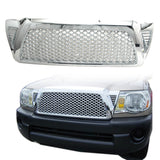 Fits 05-11 Tacoma Chrome Replacement Front Hood Bumper Mesh GrilleABS