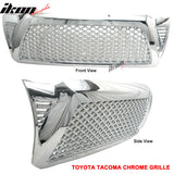 Fits 05-11 Tacoma Chrome Replacement Front Hood Bumper Mesh GrilleABS