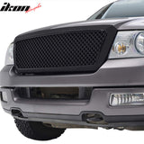 2004-2008 Ford F150 All Black Mesh Style Front Bumper Hood Grille ABS