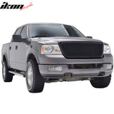 2004-2008 Ford F150 All Black Mesh Style Front Bumper Hood Grille ABS