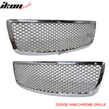 2009-2011 Dodge Ram Hood Grille Z Mesh Style ABS Chrome Plated Mesh