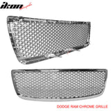 2009-2011 Dodge Ram Hood Grille Z Mesh Style ABS Chrome Plated Mesh