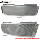 2007-2014 Tahoe Suburban Avalanche Mesh Chrome Bumper Hood Grille