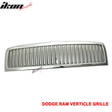 1994-2002 Dodge Ram 1500 2500 3500 Chrome Vertical Grille Unpainted