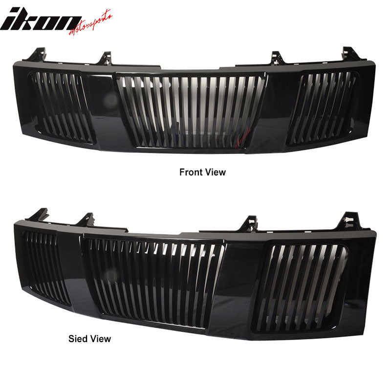 2004-2007Â Nissan Titan Front Hood Grille Vertical Style Black ABS