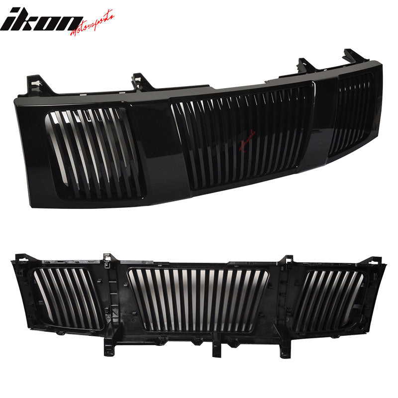 2004-2007Â Nissan Titan Front Hood Grille Vertical Style Black ABS