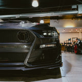 2018-2023 Ford Mustang GT500/Mach1 Combo Double Sided Full Carbon Fiber Track Package Front Bumper Conversion