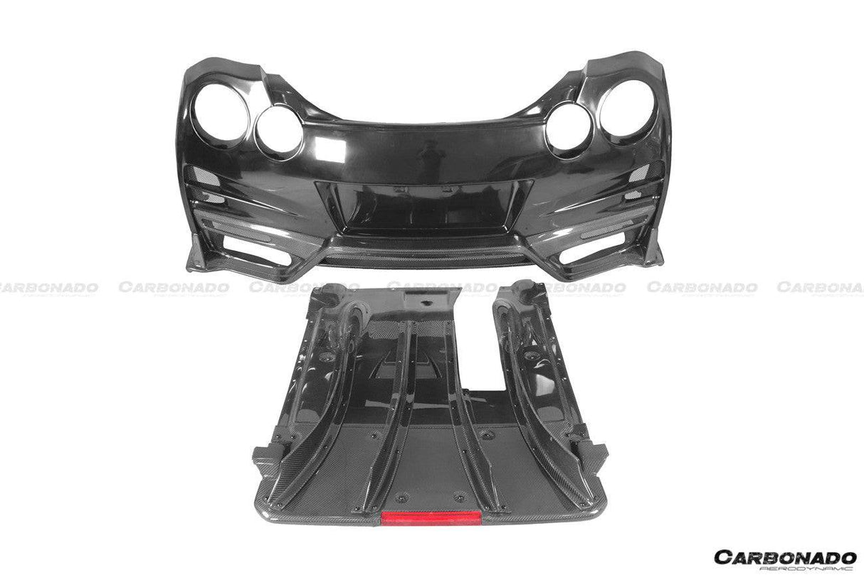 2008-2023 Nissan GTR R35 CBA DBA EBA TS Style Rear Bumper With Diffuser