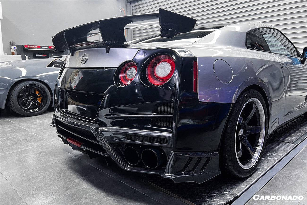 2008-2023 Nissan GTR R35 CBA DBA EBA TS Style Rear Bumper With Diffuser