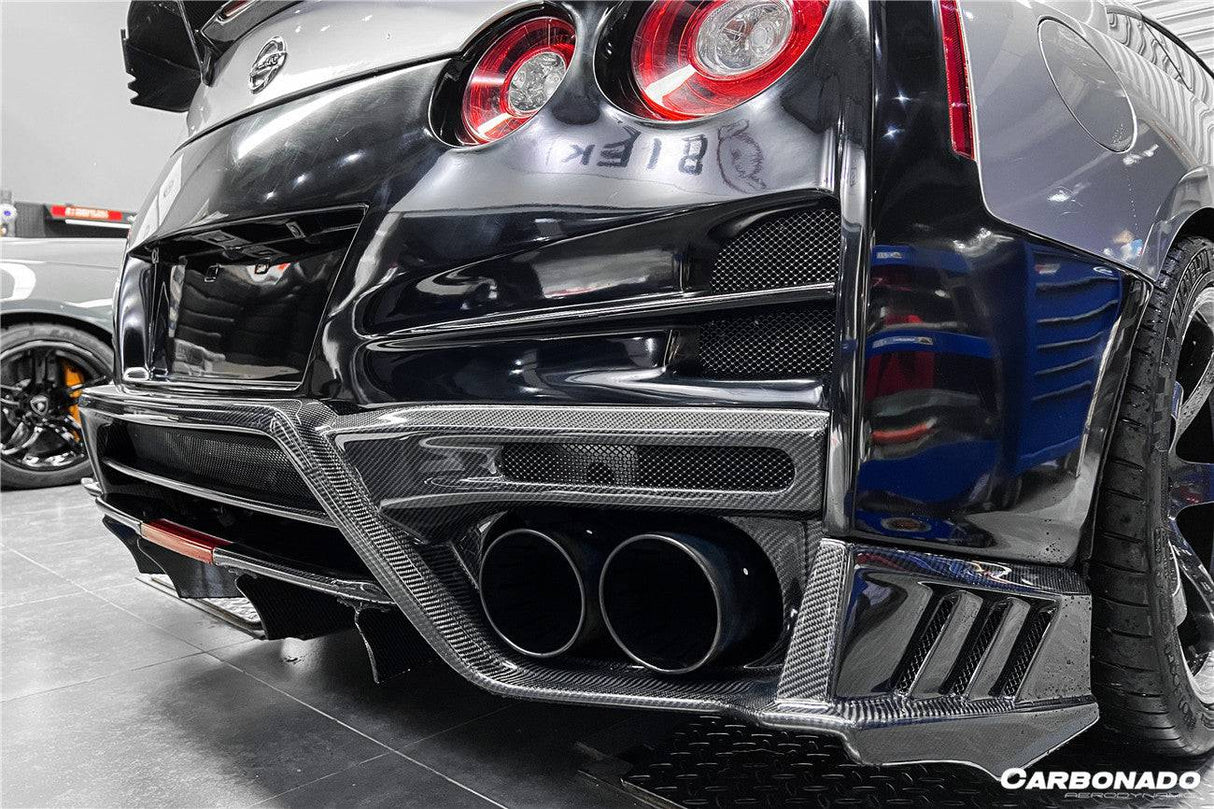 2008-2023 Nissan GTR R35 CBA DBA EBA TS Style Rear Bumper With Diffuser