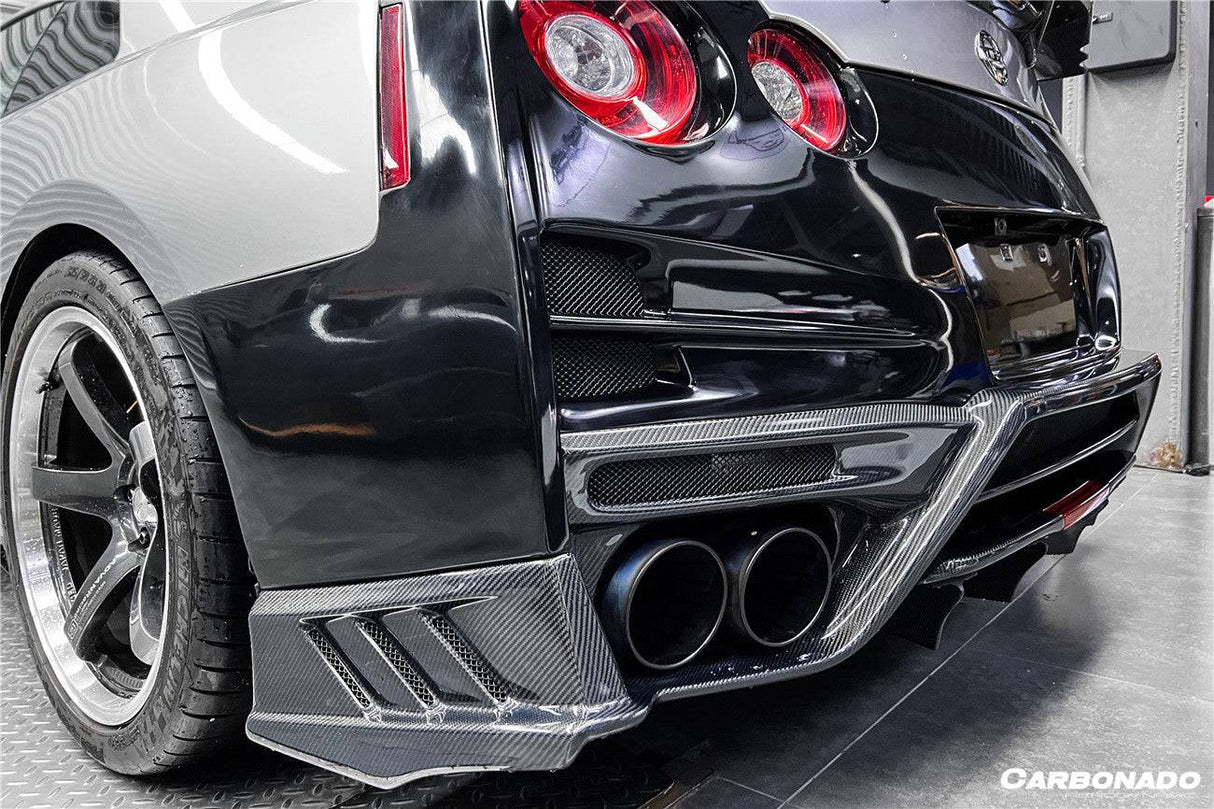 2008-2023 Nissan GTR R35 CBA DBA EBA TS Style Rear Bumper With Diffuser
