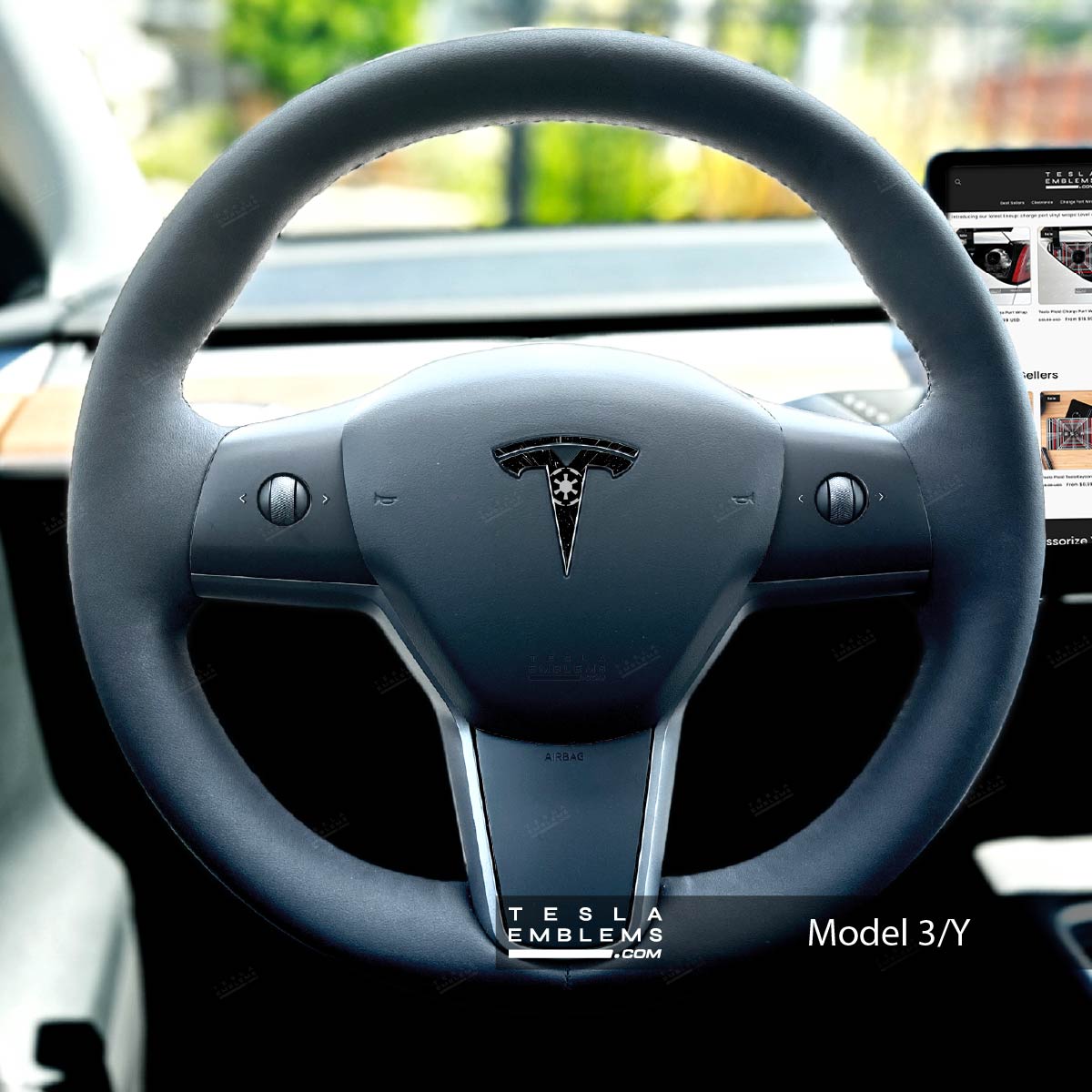 Galactic Empire Tesla Steering Wheel Wrap | MY 2019-'25