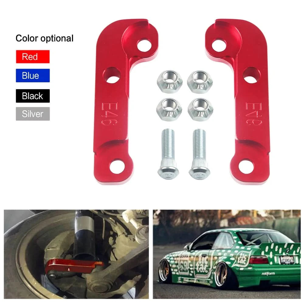 Drift Steering Angle Adapter Kit for BMW E46 (Non-M3) – CNC Aluminum 25% Increased Turn Angle Tuning Upgrade
