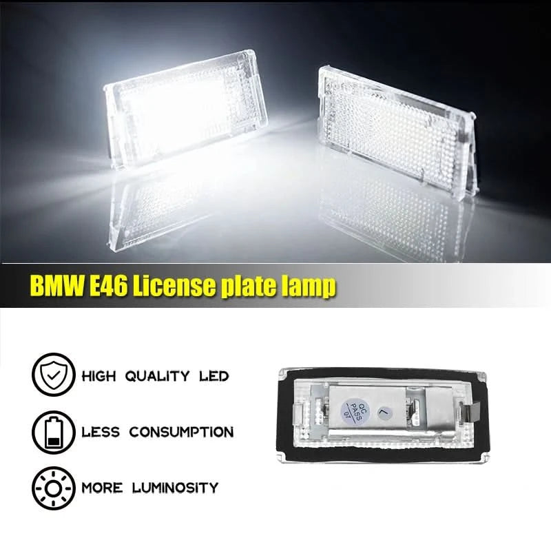 CAN-Bus Error-Free LED License Plate Lights – BMW E46 3 Series (1998–2007)