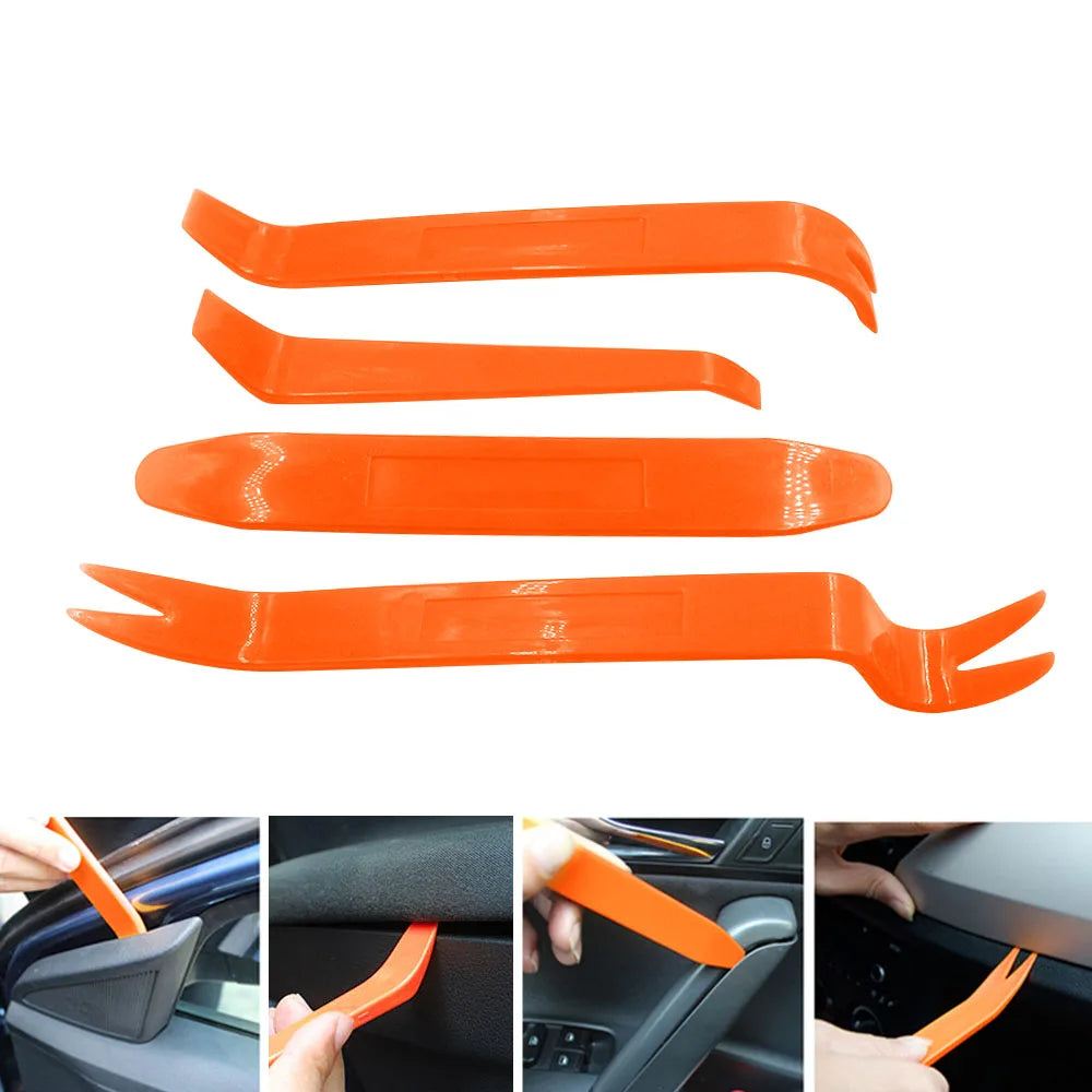 Trim & Panel Removal Tool Kit (4-Piece) – Interior/Exterior Pry Tools for Automotive