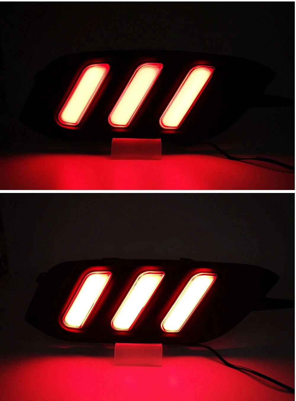 LED Rear Bumper Tail Light Set – For Honda Civic 2016–2018 | DRL, Brake & Turn Signal Reflector Lamps (Left & Right)