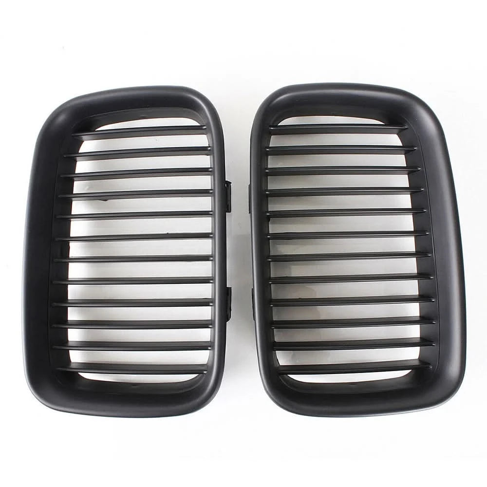 Matte Black Front Kidney Grille Set for BMW E36 1992-1996 – 318i / 325i Sport Hood Grilles