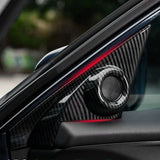 Carbon Fiber Grain A-Pillar Speaker Cover Trim for Honda Civic Sedan (2016–2019) | Front Door Interior Upgrade – 2PC Set