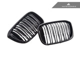 AutoTecknic Dual-Slats Gloss Black Front Grille Set - G01 X3 | G02 X4 Pre-LCI