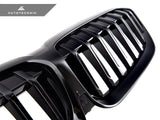 AutoTecknic Gloss Black Front Grille - BMW G20 3-Series Pre-LCI